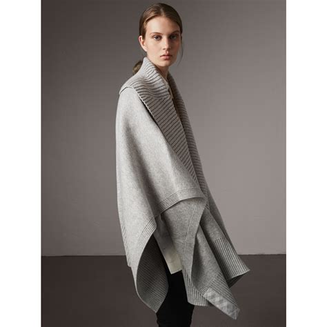 burberry ruffle collar wool cape|Burberry poncho shawl pockets.